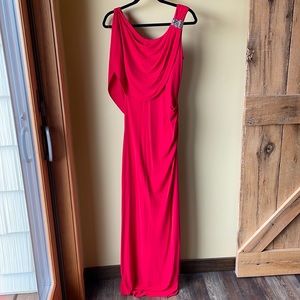 Badgley Mischka Eye Catching Red Floorlength